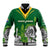 Personalised South Africa Baseball Jacket King Protea With Flag TS06 - Wonder Print Shop