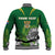 Personalised South Africa Baseball Jacket King Protea With Flag TS06 - Wonder Print Shop