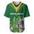 Personalised South Africa Baseball Jersey King Protea With Flag TS06 - Wonder Print Shop