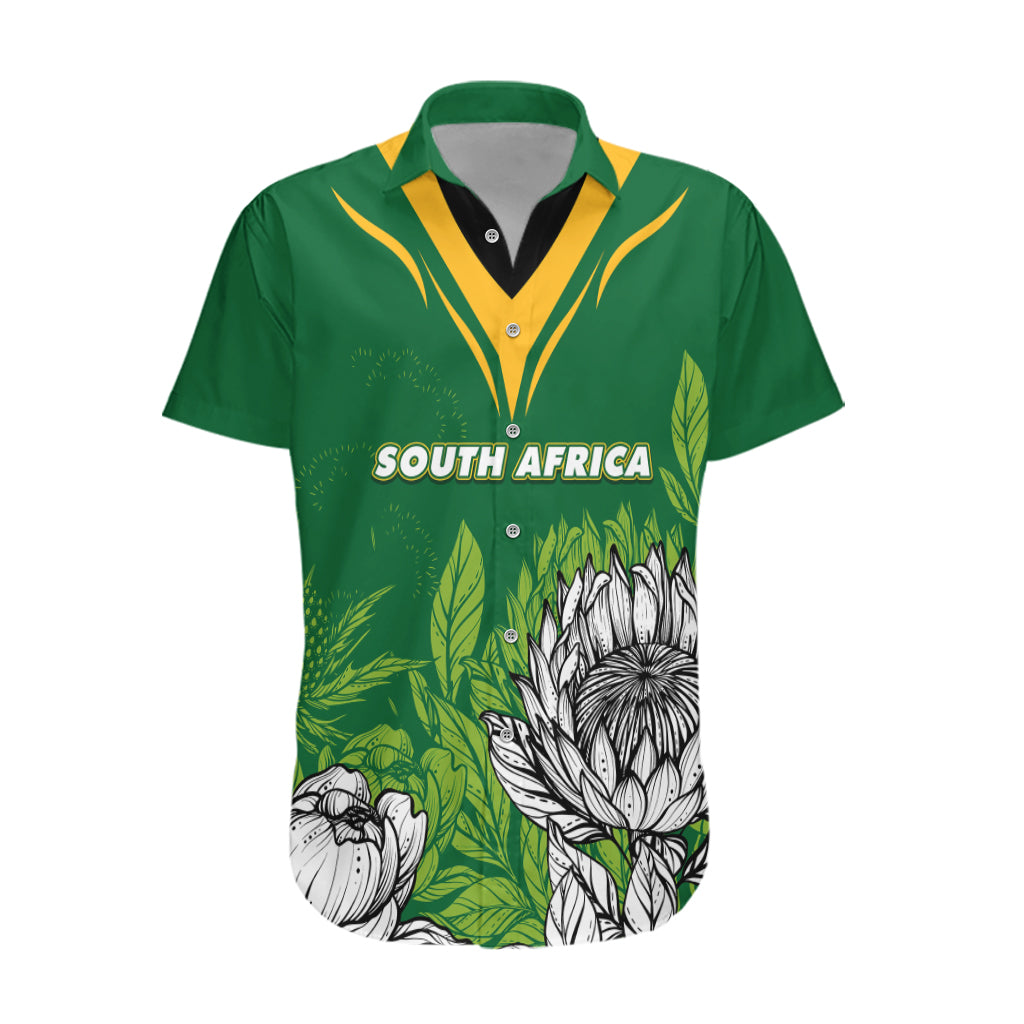 Personalised South Africa Hawaiian Shirt King Protea With Flag TS06 - Wonder Print Shop