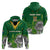 Personalised South Africa Hoodie King Protea With Flag TS06 - Wonder Print Shop