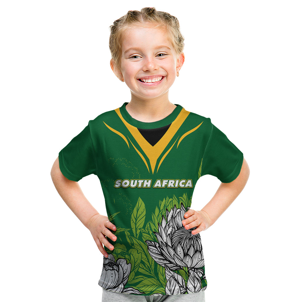 South Africa Kid T Shirt King Protea With Flag TS06 - Wonder Print Shop