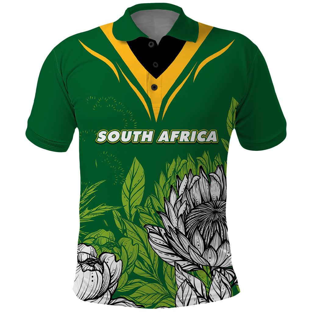 South Africa Polo Shirt King Protea With Flag TS06 - Wonder Print Shop