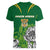 South Africa Women V Neck T Shirt King Protea With Flag TS06 - Wonder Print Shop