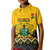 Personalised Ghana Kid Polo Shirt Kente Pattern And Adinkra Pattern Mix Coat Of Arms TS06 - Wonder Print Shop