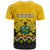 Personalised Ghana T Shirt Kente Pattern And Adinkra Pattern Mix Coat Of Arms TS06 - Wonder Print Shop