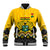 Ghana Baseball Jacket Kente Pattern And Adinkra Pattern Mix Coat Of Arms TS06 - Wonder Print Shop