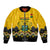 Ghana Bomber Jacket Kente Pattern And Adinkra Pattern Mix Coat Of Arms TS06 - Wonder Print Shop