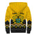 Ghana Sherpa Hoodie Kente Pattern And Adinkra Pattern Mix Coat Of Arms TS06 - Wonder Print Shop