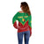 Personalised Senegal Off Shoulder Sweater Africa Tribal Pattern With Coat Of Arms TS06 - Wonder Print Shop