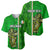 Personalised Ireland Baseball Jersey Cross With Shamrock Simple Style TS06 - Wonder Print Shop