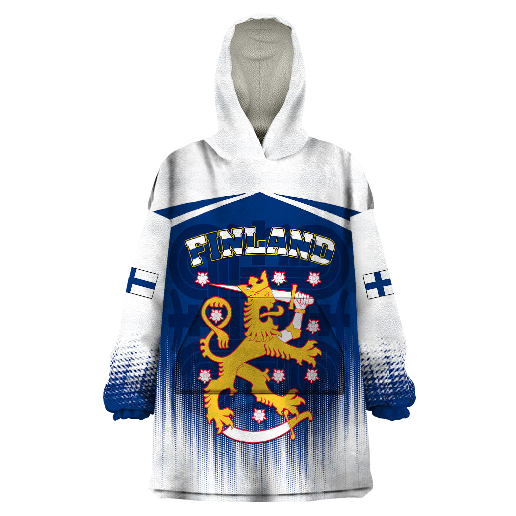 Finland Wearable Blanket Hoodie Coat Of Arms Mix Hannunvaakuna TS06 - Wonder Print Shop