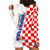 Croatia Hoodie Dress Chessboard Mix Coat Of Arms TS06 - Wonder Print Shop