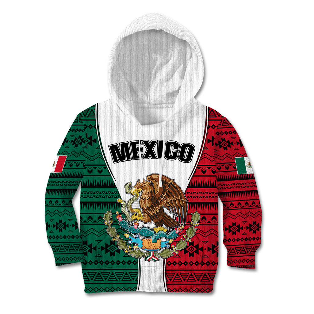 mexico-kid-hoodie-coat-of-arms-with-mexican-aztec-pattern