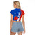 Chile Raglan Cropped T Shirt Copihue With Flag TS06 - Wonder Print Shop