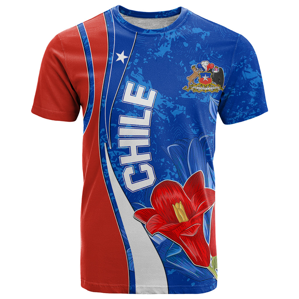 Chile T Shirt Copihue With Flag TS06 - Wonder Print Shop