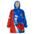 Chile Wearable Blanket Hoodie Copihue With Flag TS06 - Wonder Print Shop