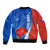 Custom Chile Bomber Jacket Copihue With Flag TS06 - Wonder Print Shop