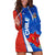 Custom Chile Hoodie Dress Copihue With Flag TS06 - Wonder Print Shop