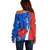 Custom Chile Off Shoulder Sweater Copihue With Flag TS06 - Wonder Print Shop