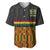 Ghana Baseball Jersey Kente Pattern With Coat Of Arms TS06 - Wonder Print Shop