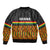 Ghana Bomber Jacket Kente Pattern With Coat Of Arms TS06 - Wonder Print Shop