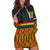 Ghana Hoodie Dress Kente Pattern With Coat Of Arms TS06 - Wonder Print Shop