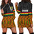 Ghana Hoodie Dress Kente Pattern With Coat Of Arms TS06 - Wonder Print Shop