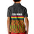 Ghana Kid Polo Shirt Kente Pattern With Coat Of Arms TS06 - Wonder Print Shop