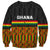 Ghana Sweatshirt Kente Pattern With Coat Of Arms TS06 - Wonder Print Shop