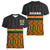 Ghana Women V Neck T Shirt Kente Pattern With Coat Of Arms TS06 - Wonder Print Shop