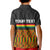 Custom Ghana Kid Polo Shirt Kente Pattern With Coat Of Arms TS06 - Wonder Print Shop