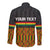 Custom Ghana Long Sleeve Button Shirt Kente Pattern With Coat Of Arms TS06 - Wonder Print Shop