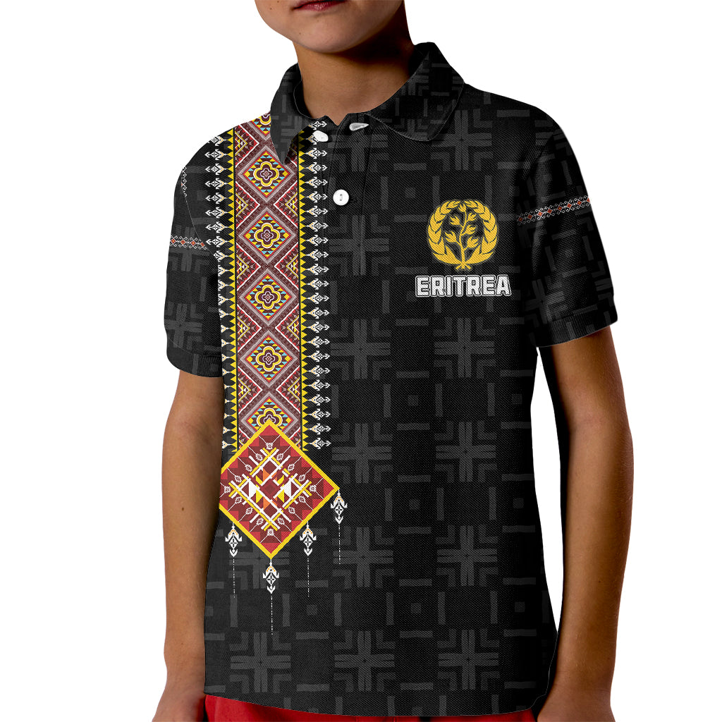 Eritrea Kid Polo Shirt Habesha With African Pattern TS06 - Wonder Print Shop