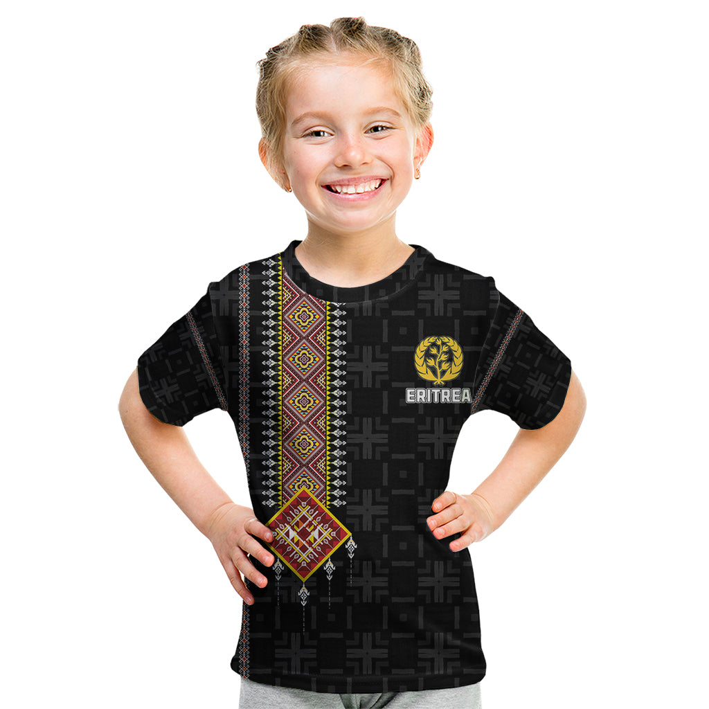 Eritrea Kid T Shirt Habesha With African Pattern TS06 - Wonder Print Shop