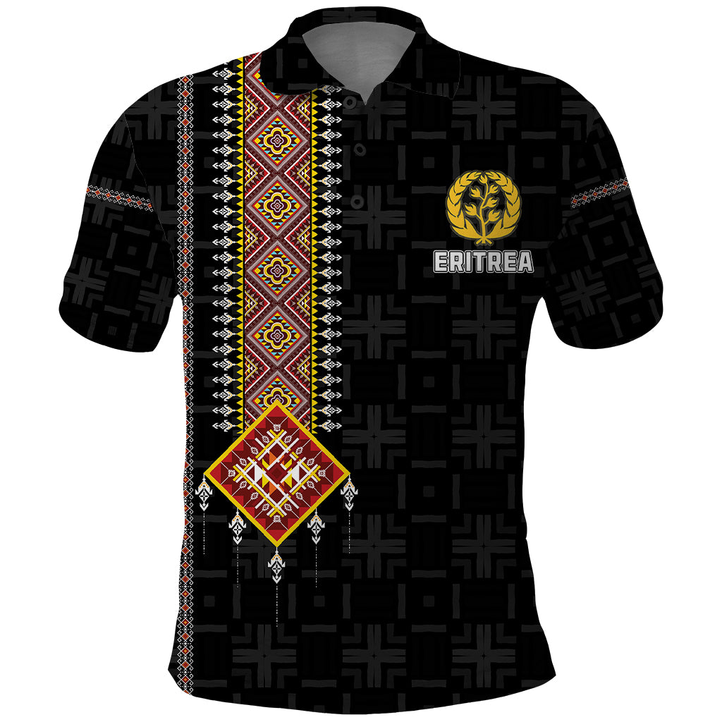 Eritrea Polo Shirt Habesha With African Pattern TS06 - Wonder Print Shop