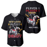 Set of two black baseball jerseys, front and back, with gaming controller artwork