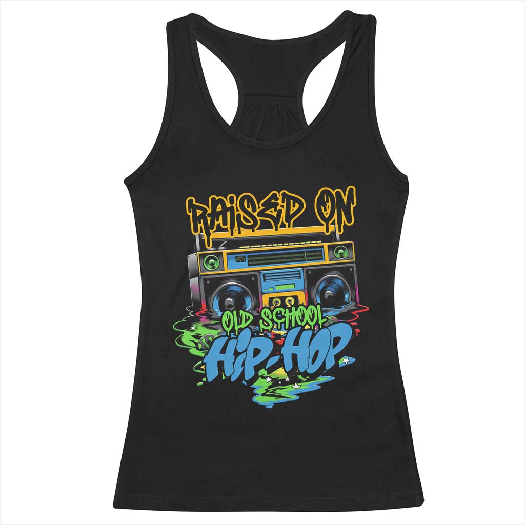 Raised On Old School Hiphop Racerback Tank Top