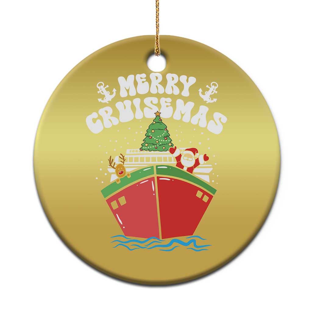 Xmas Cruising Christmas Ornament Family Christmas Holiday Santa Reindeer Cruise Ship - Wonder Print Shop