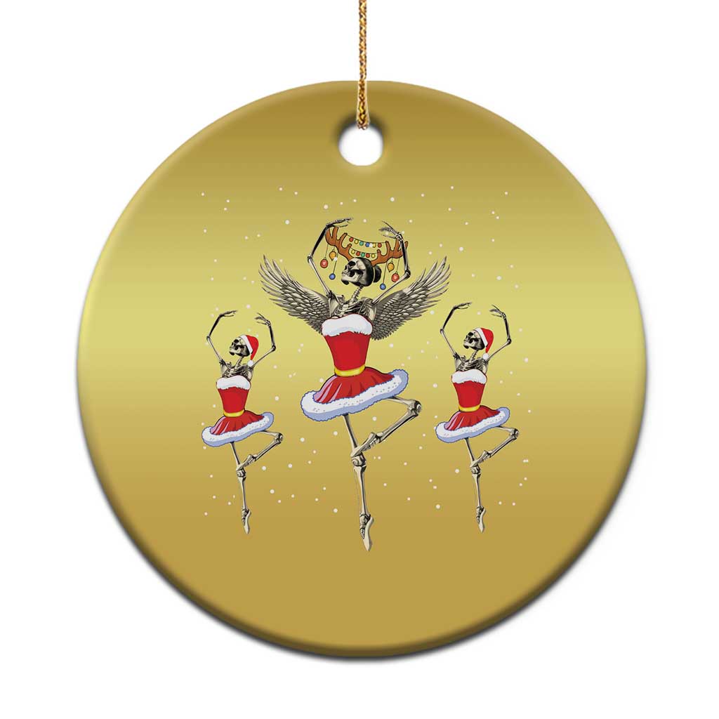 Skeleton Dancing Ballet Xmas Ballerina Christmas Ornament - Wonder Print Shop