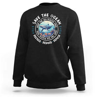Earth Day Save The Ocean Humpback Whale Sweatshirt