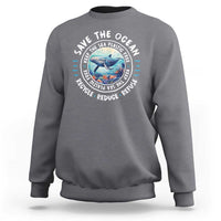 Earth Day Save The Ocean Humpback Whale Sweatshirt