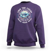 Earth Day Save The Ocean Humpback Whale Sweatshirt