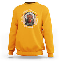 Gold sweatshirt with circular back graphic portrait and text