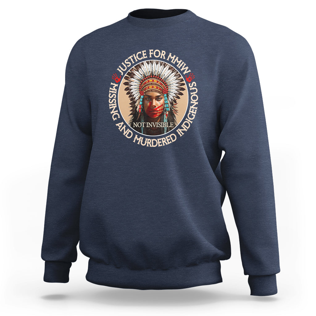 Navy sweatshirt with circular back graphic portrait and text