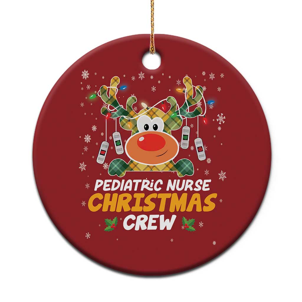 Pediatric Nurse Christmas Crew Cute Reindeer Christmas Ornament - Wonder Print Shop