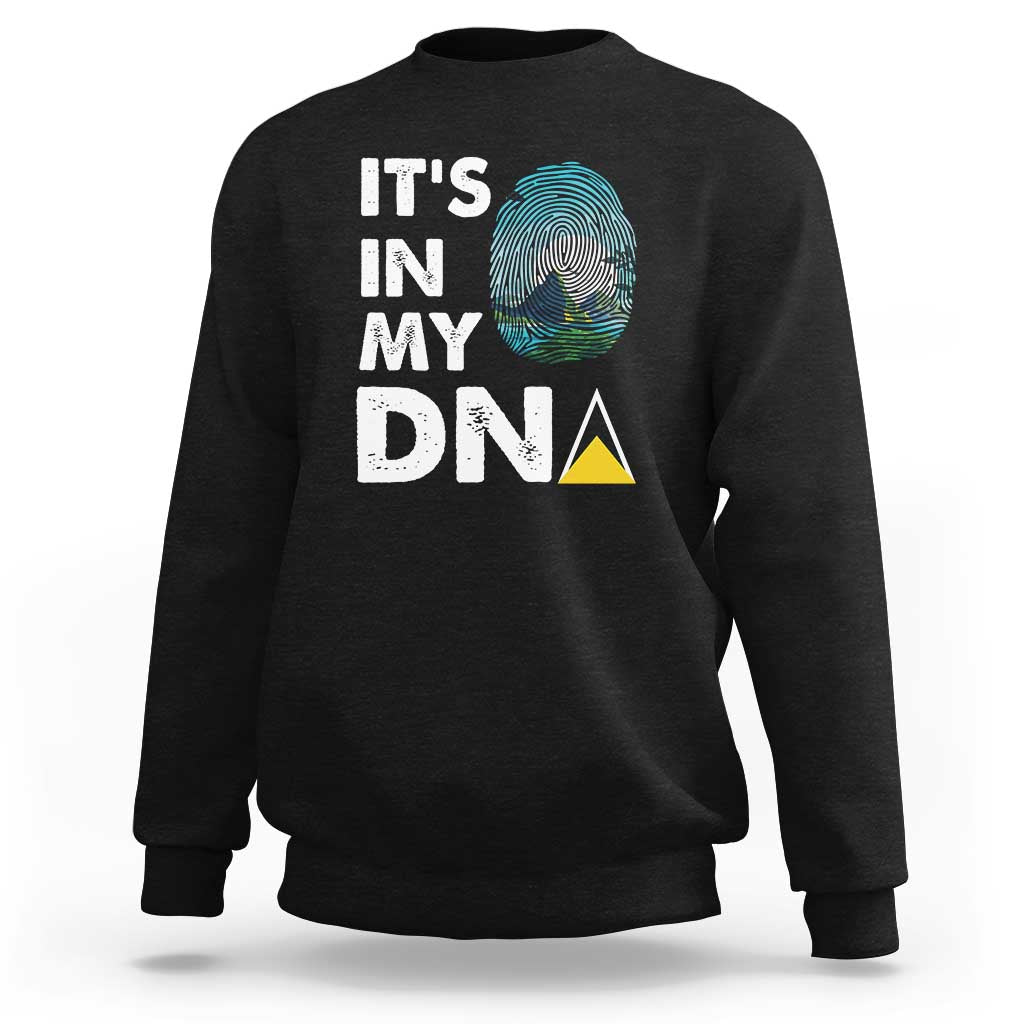 Saint Lucia Sweatshirt It's In My DNA Beautiful Beach - Wonder Print Shop