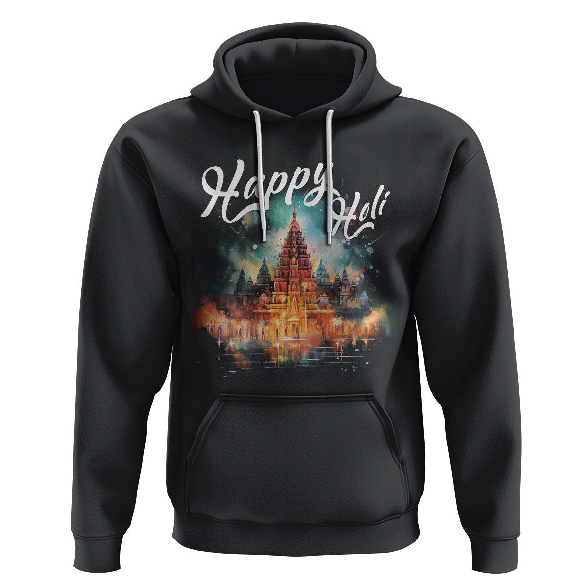 Happy Holi Hoodie Colors India Hindu Spring - Wonder Print Shop