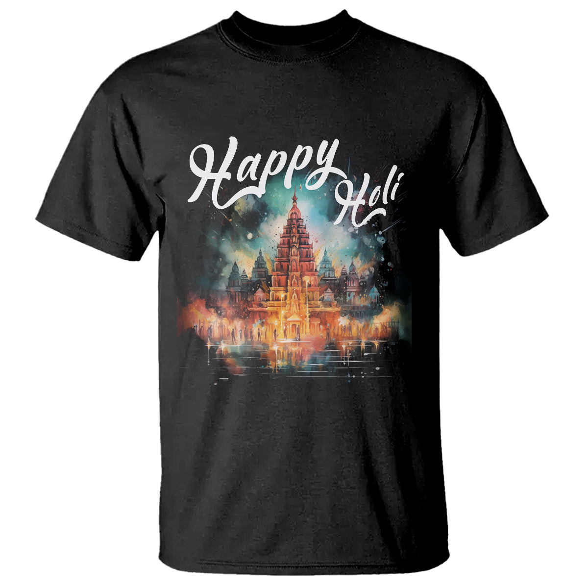 Happy Holi T Shirt Colors India Hindu Spring - Wonder Print Shop