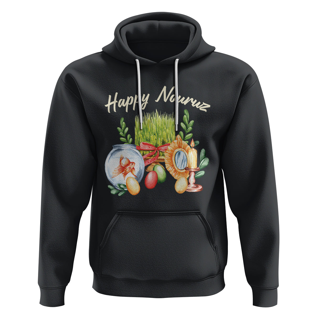 Happy Nowruz Hoodie Kurdistan & Pakistan And Iran New Year Haft-Seen - Wonder Print Shop